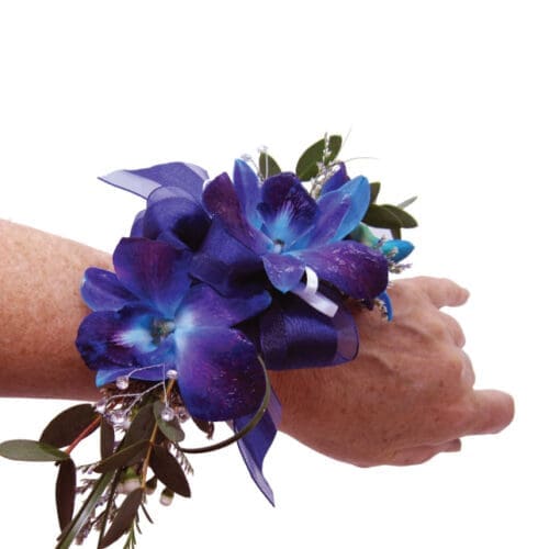 Bracelet bleu (pour bal, graduation ou mariage)