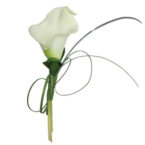 Boutonnière mini calla blanc