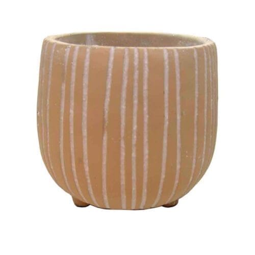 Cache pot rayé 4.75pouces d'ouverture